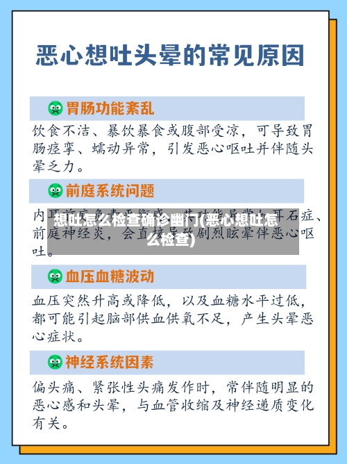 想吐怎么检查确诊幽门(恶心想吐怎么检查)