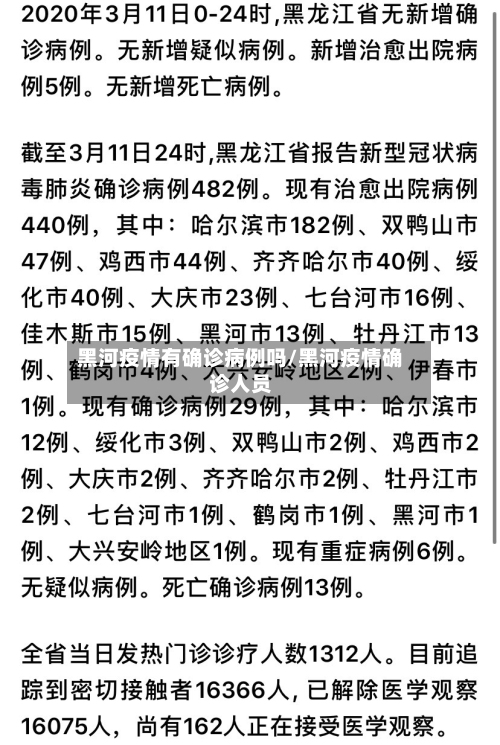 黑河疫情有确诊病例吗/黑河疫情确诊人员