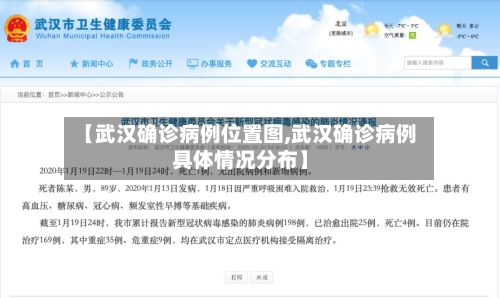 【武汉确诊病例位置图,武汉确诊病例具体情况分布】