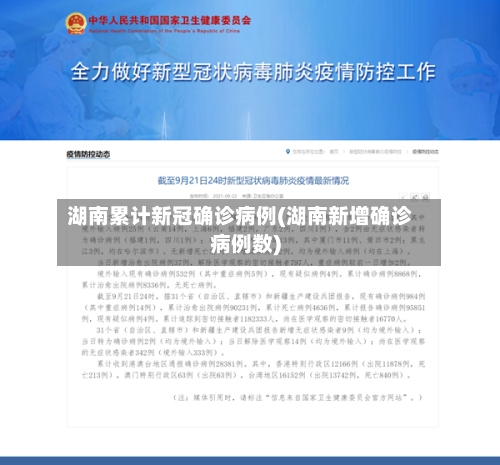湖南累计新冠确诊病例(湖南新增确诊病例数)