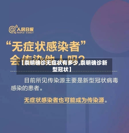 【崇明确诊无症状有多少,崇明确诊新型冠状】-第2张图片