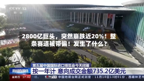 2800亿巨头，突然崩跌近20%！整条赛道被带偏！发生了什么？