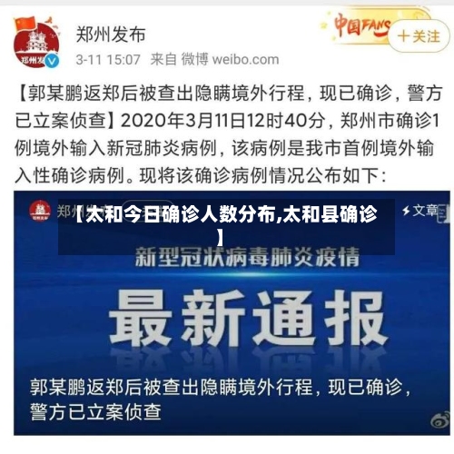 【太和今日确诊人数分布,太和县确诊】