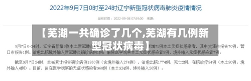 【芜湖一共确诊了几个,芜湖有几例新型冠状病毒】-第2张图片