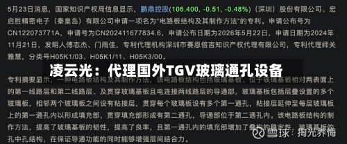 凌云光：代理国外TGV玻璃通孔设备-第3张图片