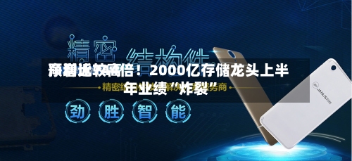净利比较高预增近744倍！2000亿存储龙头上半年业绩“炸裂”-第2张图片
