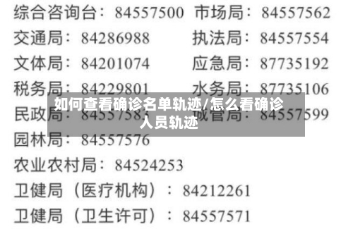 如何查看确诊名单轨迹/怎么看确诊人员轨迹-第2张图片