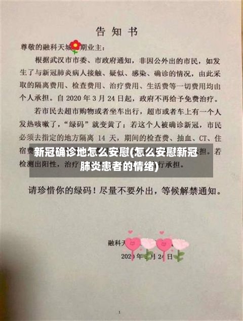新冠确诊地怎么安慰(怎么安慰新冠肺炎患者的情绪)