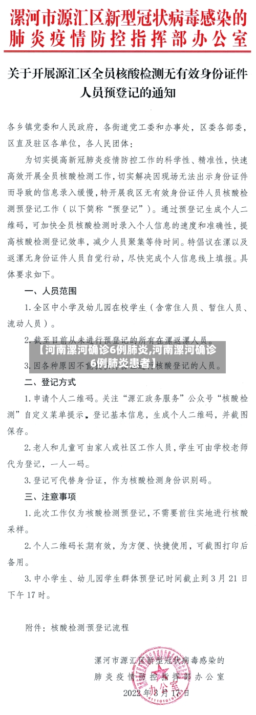 【河南漯河确诊6例肺炎,河南漯河确诊6例肺炎患者】-第2张图片