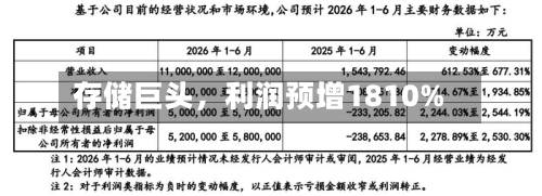 存储巨头，利润预增1810%-第2张图片