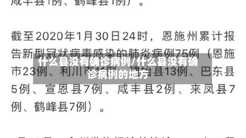 什么县没有确诊病例/什么县没有确诊病例的地方